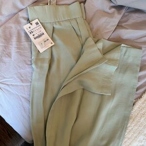 Zara pastel green trouser